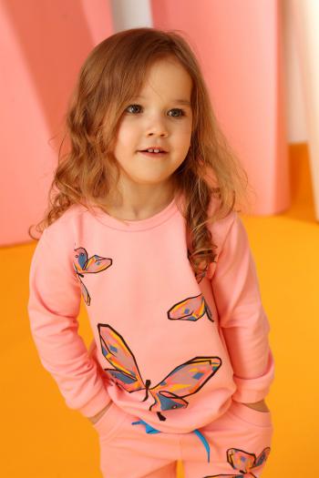 Różowa bluza z motylkami