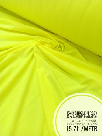 Single jersey fluo żółty